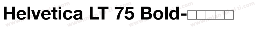 Helvetica LT 75 Bold字体转换
